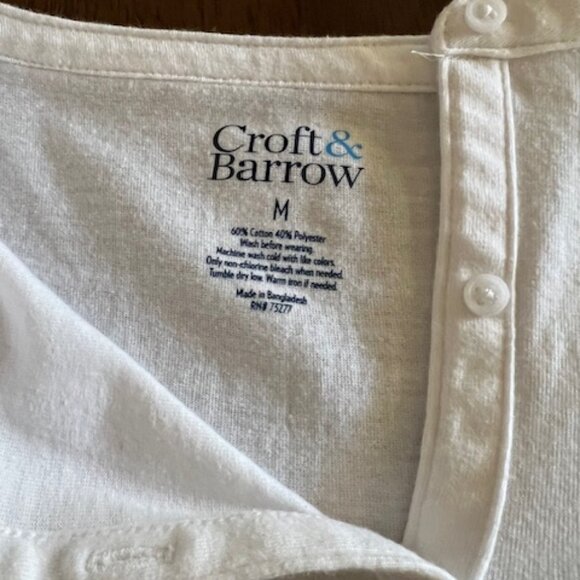 Croft & Barrow Women's Off White top size M - Picture 3 of 6